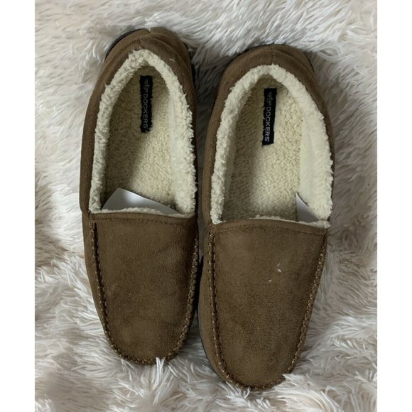 Men’s Slippers Size XXL 13 Douglas Weekender Moccasin With Memory Foam Tan - Picture 3 of 12